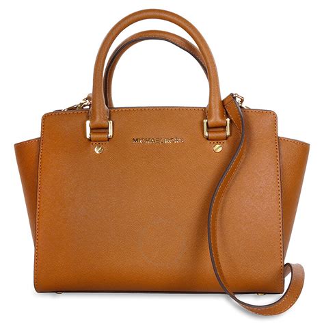 Michael Kors Selma Medium Satchel Leather Tote Bag Purse 